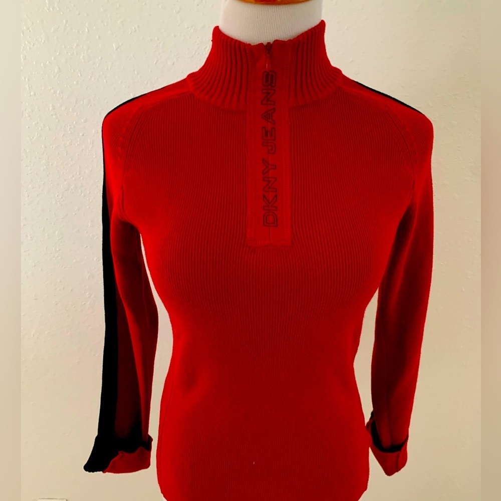 DKNY JEANS red womens sweater